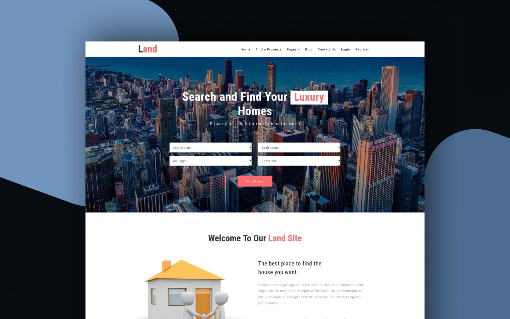 Real Estate Website Template - Reality [Responsive] - Ease Template - Real  estate website templates, Real estate website, Website template