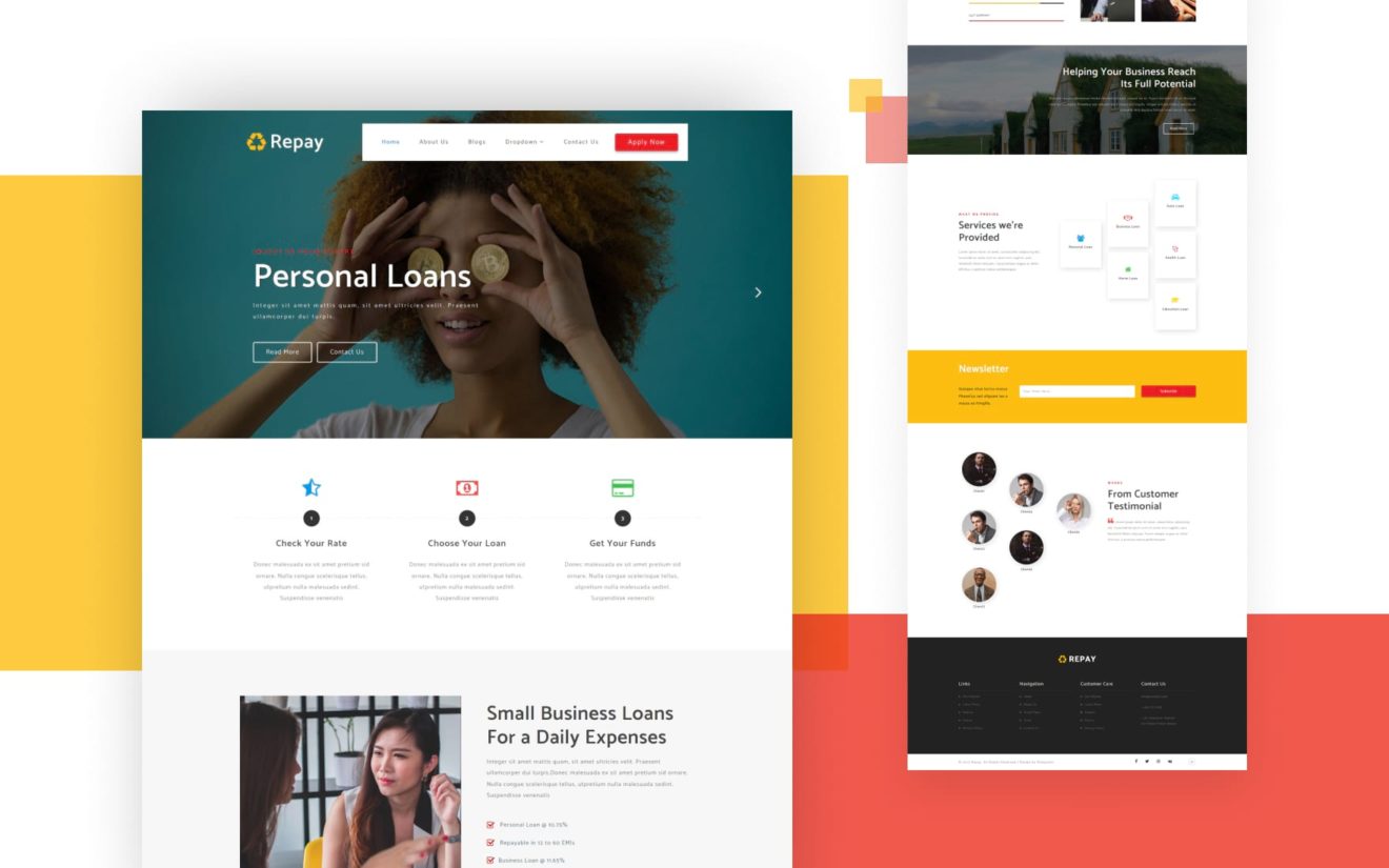 Repay Net Banking Category Bootstrap Responsive Web Template