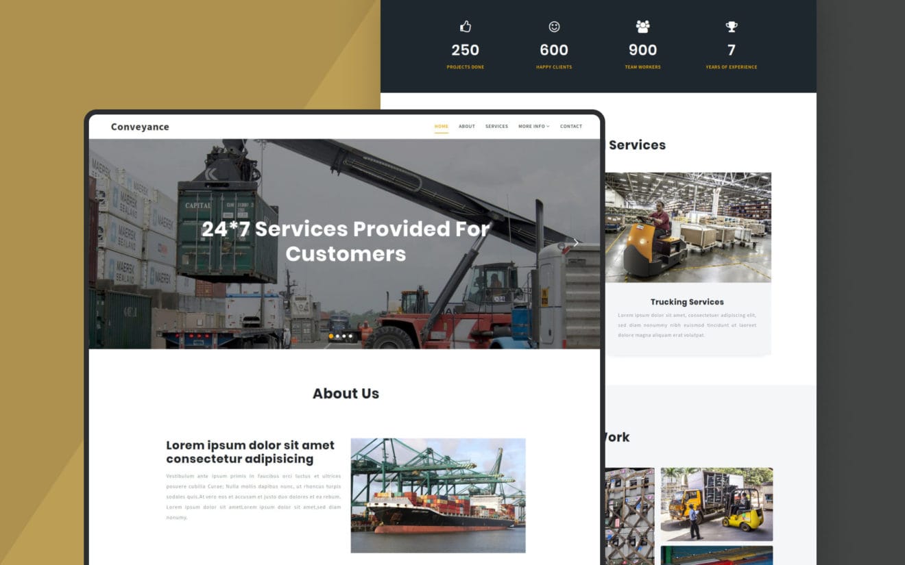Conveyance a Transport Category Bootstrap Responsive Web Template