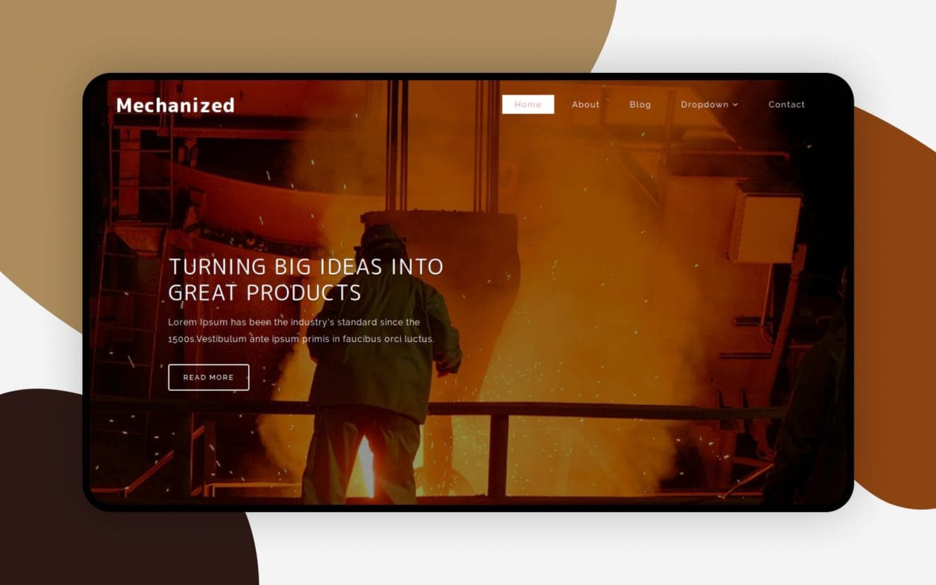 Mechanized an Industrial Category Bootstrap Responsive Web Template