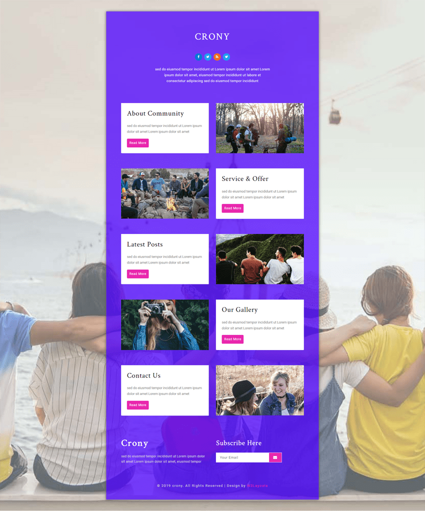 Crony is a community website template suitable for community websites, NGOs, Non-profits and welfare sites.