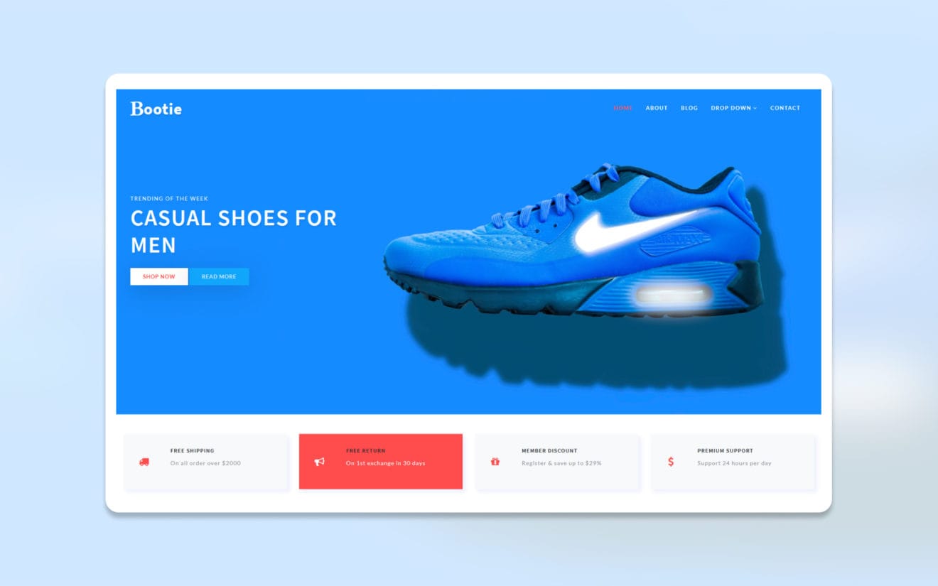 Bootie ecommerce website template