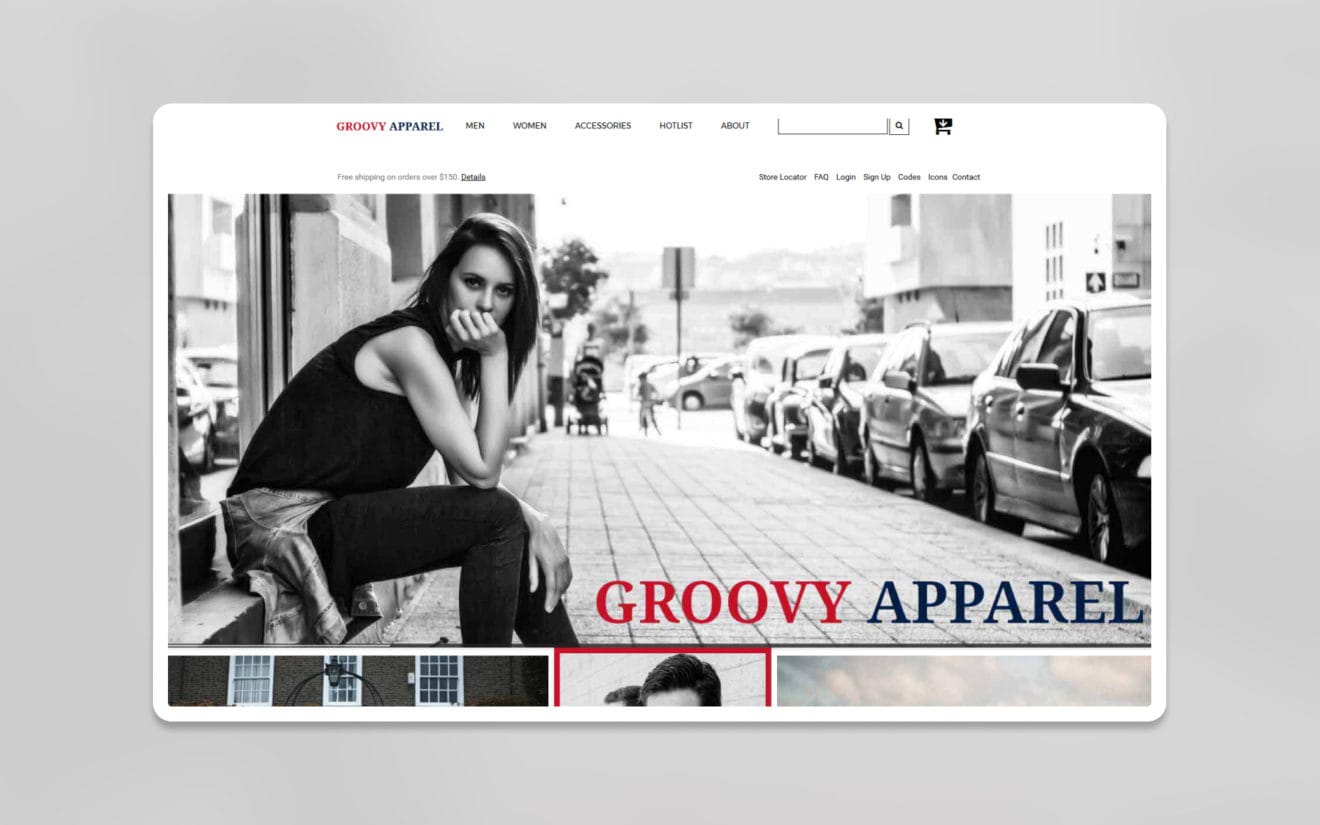 Groovy apparel ecommerce website template