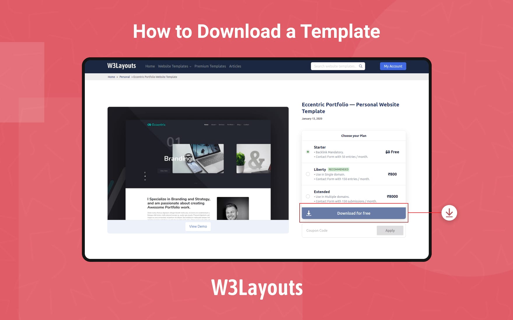 Apple Style Website Template Free Download