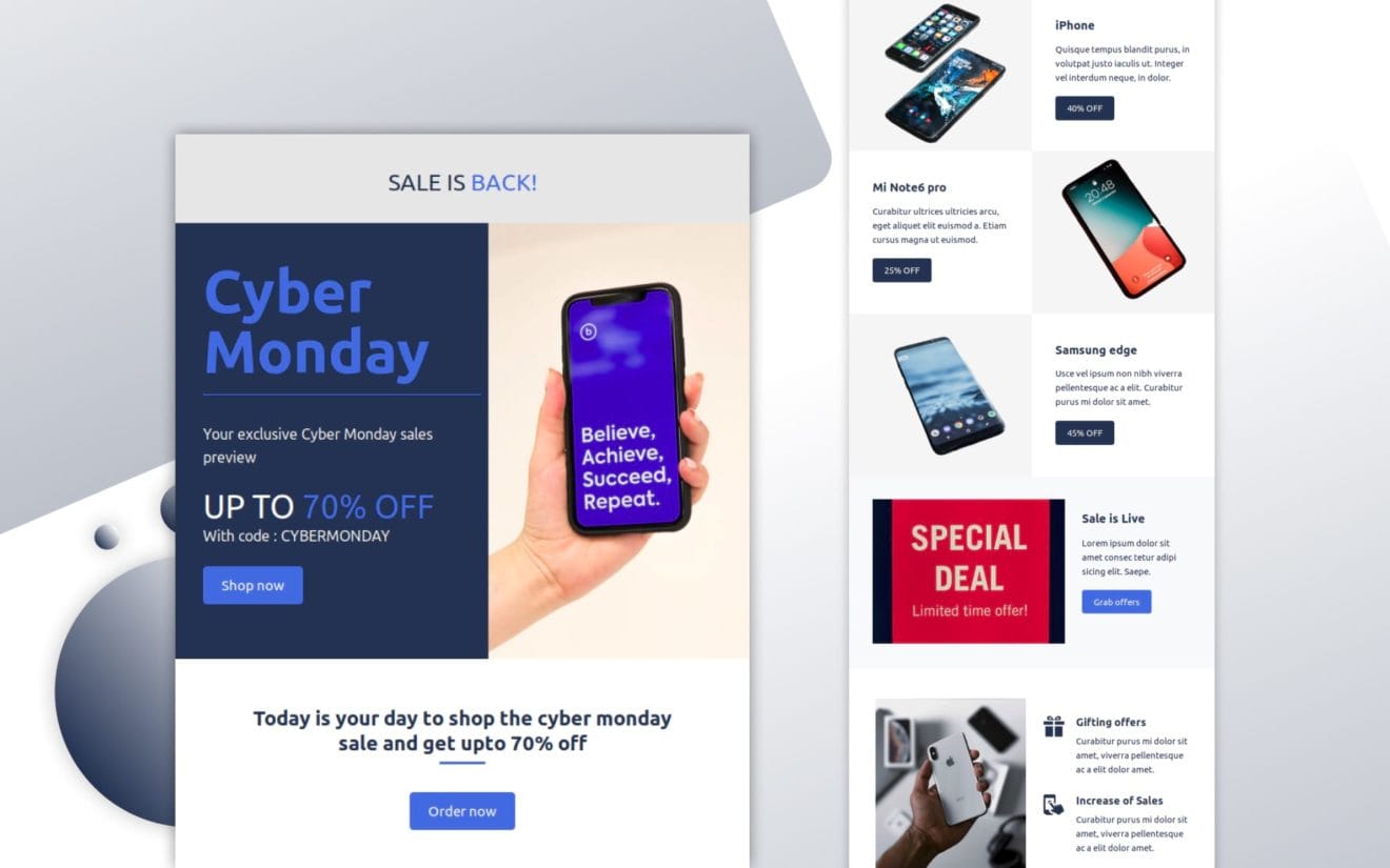 Cyber Monday sale 2019 Responsive Email Template