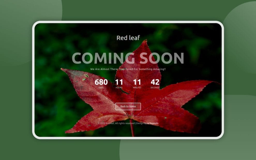 Digital Countdown Timer Widget Flat Responsive Widget Template