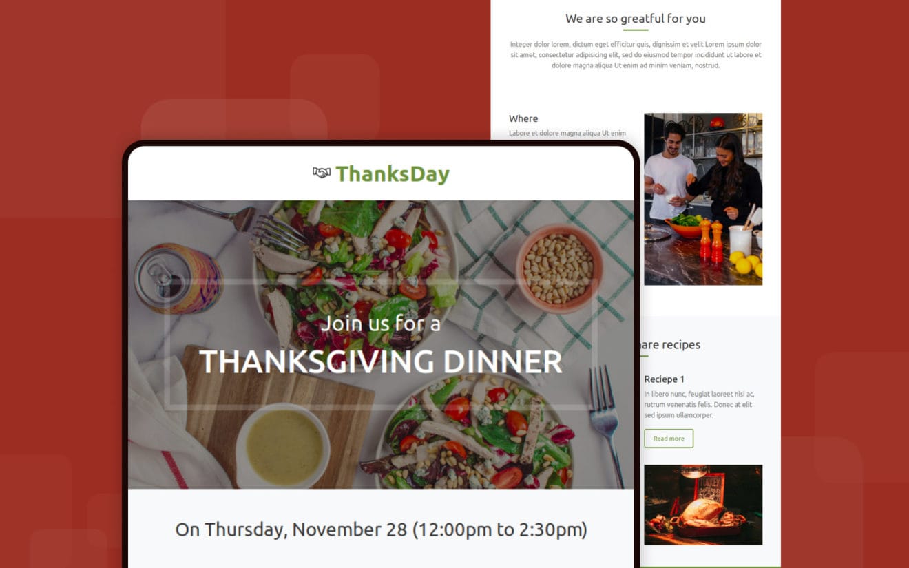 Thanksgiving day – Responsive Email Template