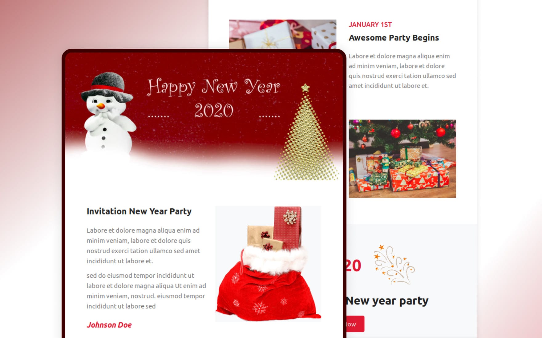 Invite Email Template For New Year 2020 W3Layouts Invite Email Template For New Year 2020 W3Layouts