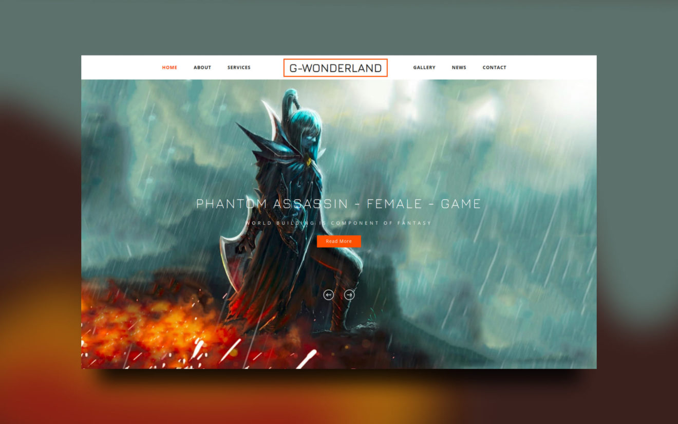 Gaming Wonderland  Website Template