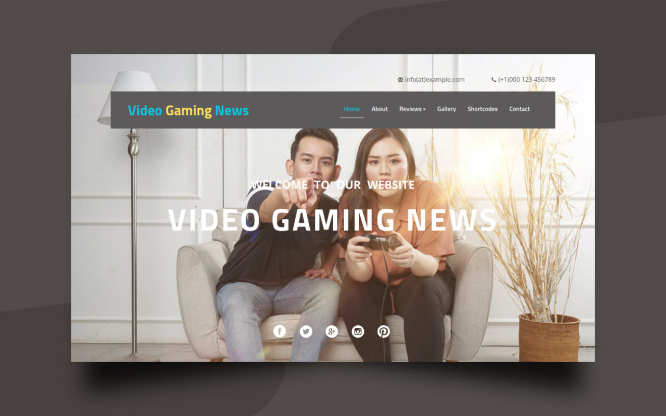 Video Gaming News Website Template