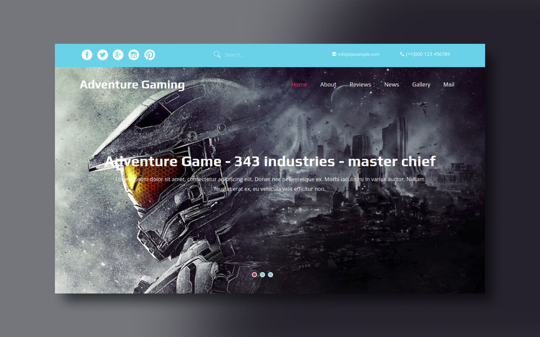 Gaming games website themes and templates