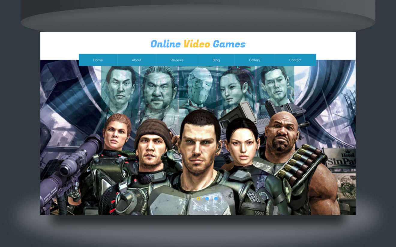 Online Video Game Website Template