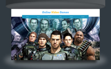 online video games website template