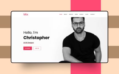 mix personal website template
