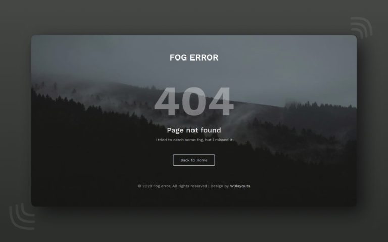 Custom Error Page A Flat Responsive Widget Template
