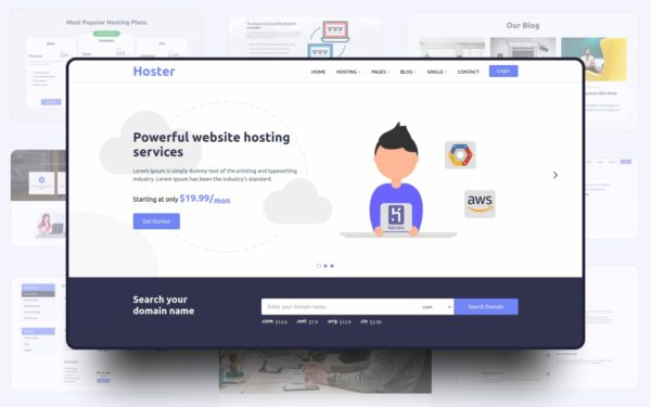 hoster website template