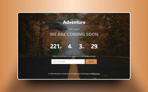 Adventure coming soon form