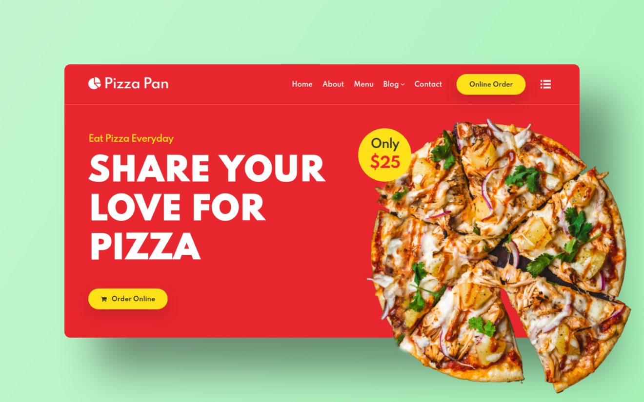 Pizza Pan Website Template