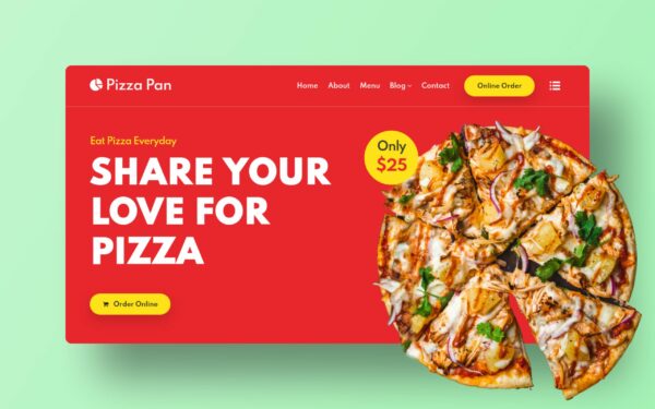 pizza pan website template