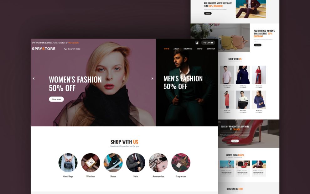 Sprystore Website Template » W3Layouts