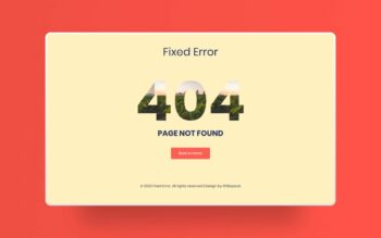 fixed error page