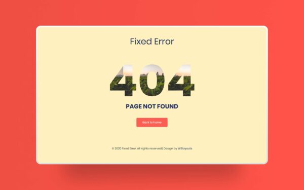 fixed error page