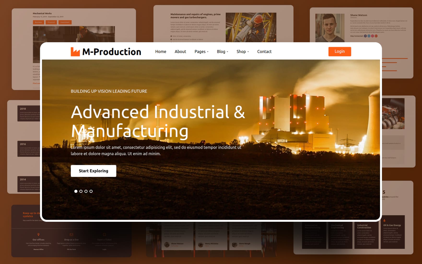 Mass Production Industrial Website Template
