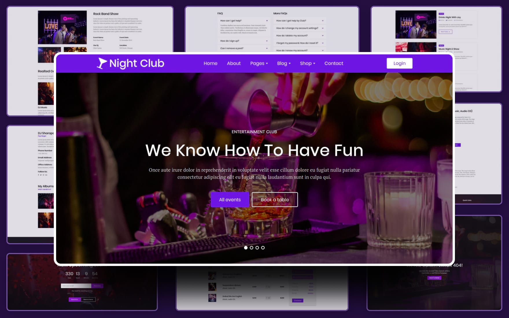 Night Club website template