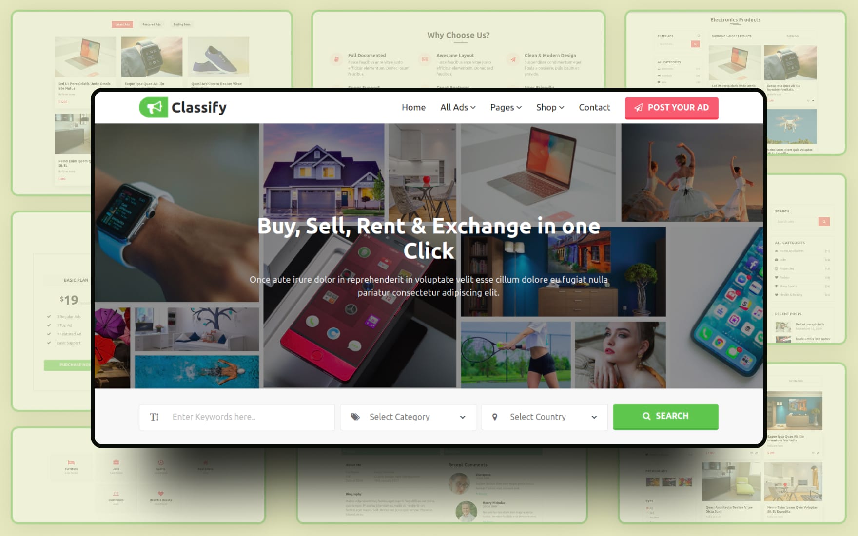 Classify Website Template