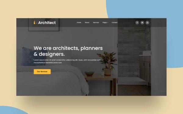 interior architect website template
