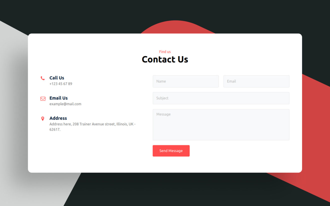 Neat Contact Form Web Element
