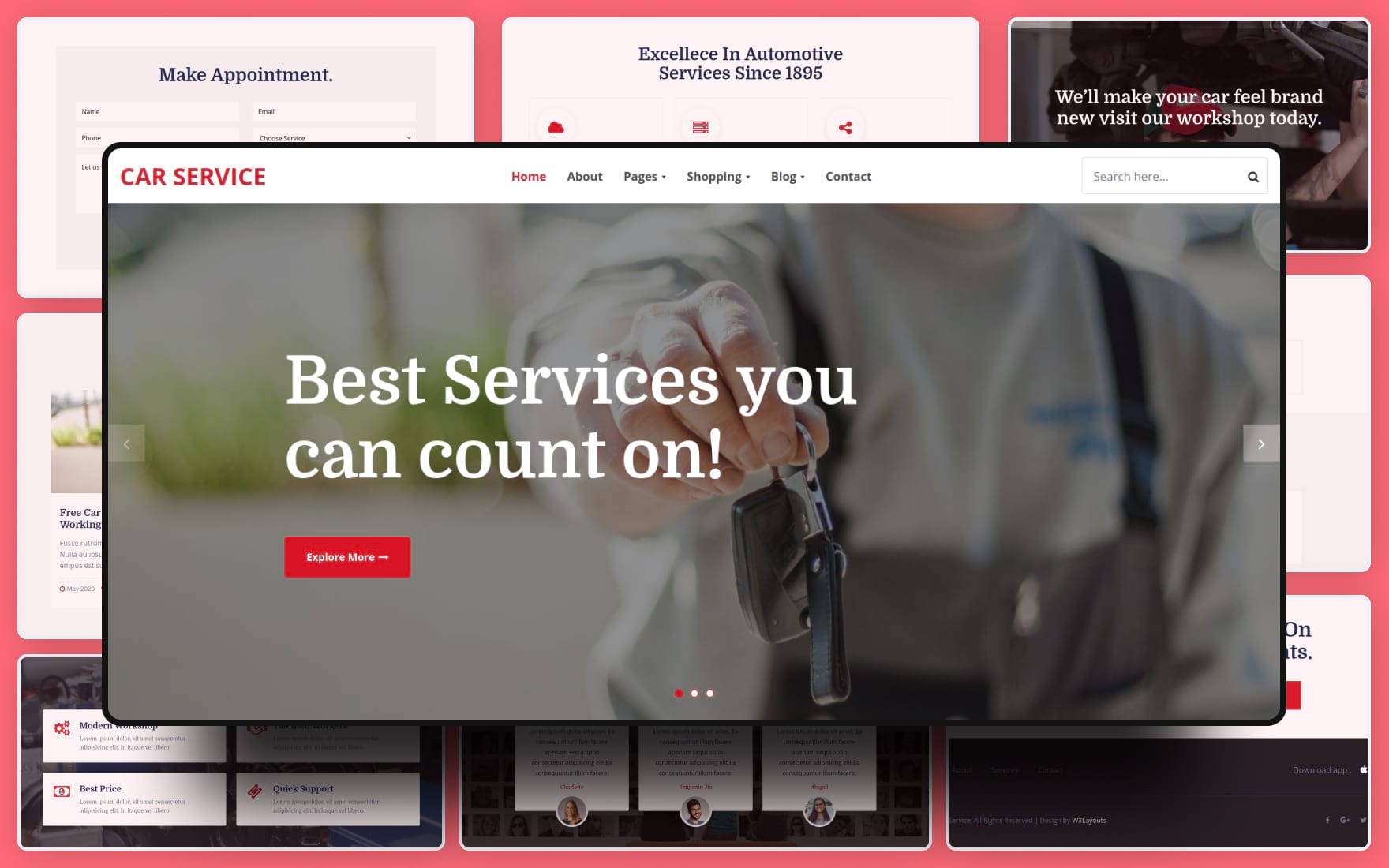 Car Service Website Template