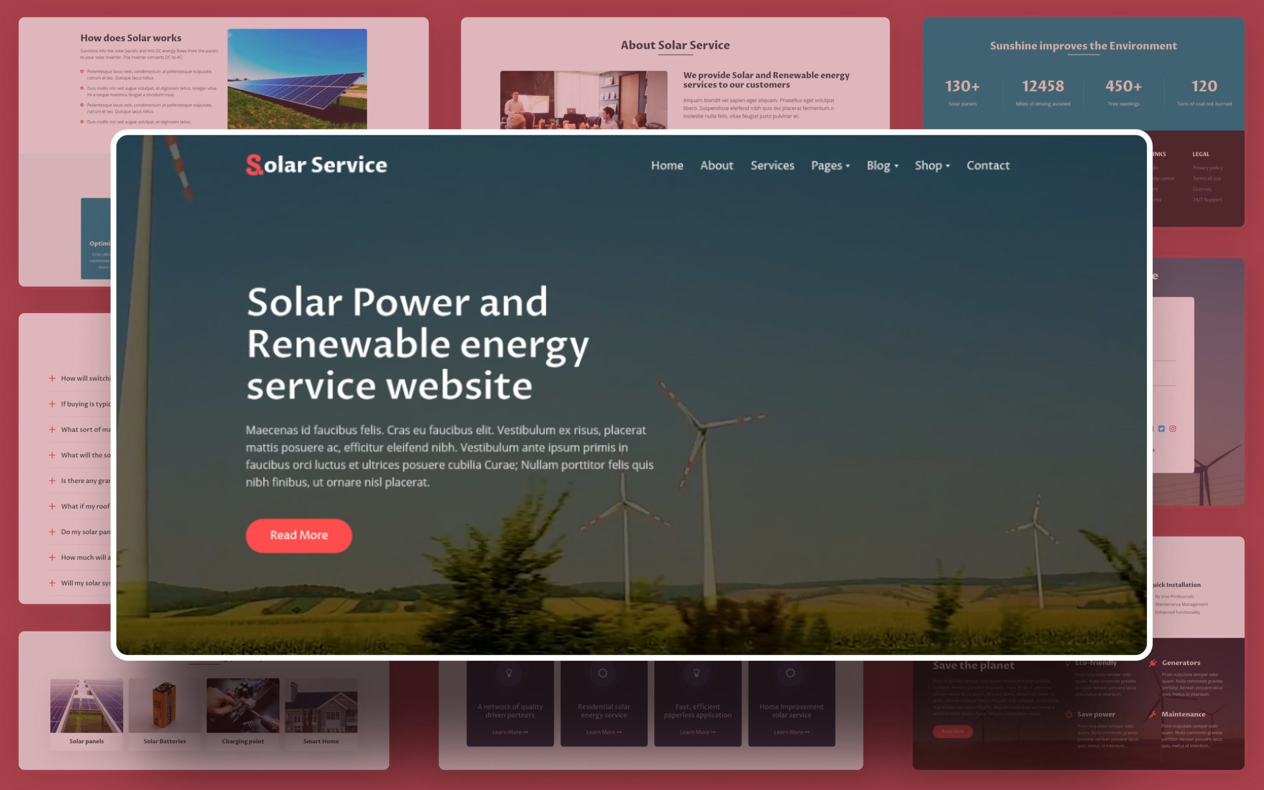 Solar Service Website Template