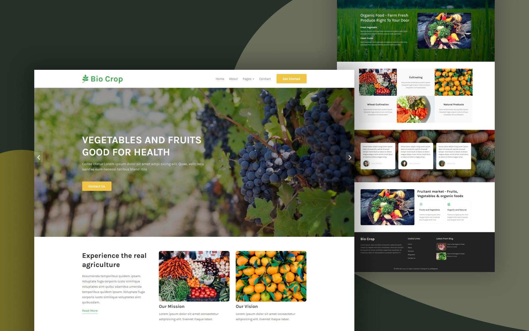 bio corp website template