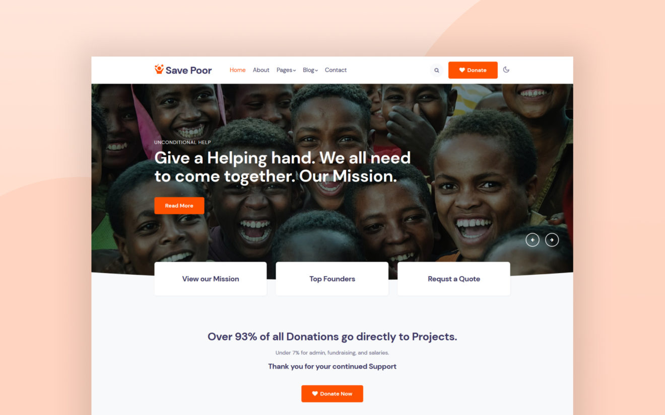 Save Poor Website Template