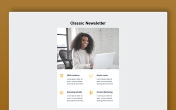 classic newsletter website template