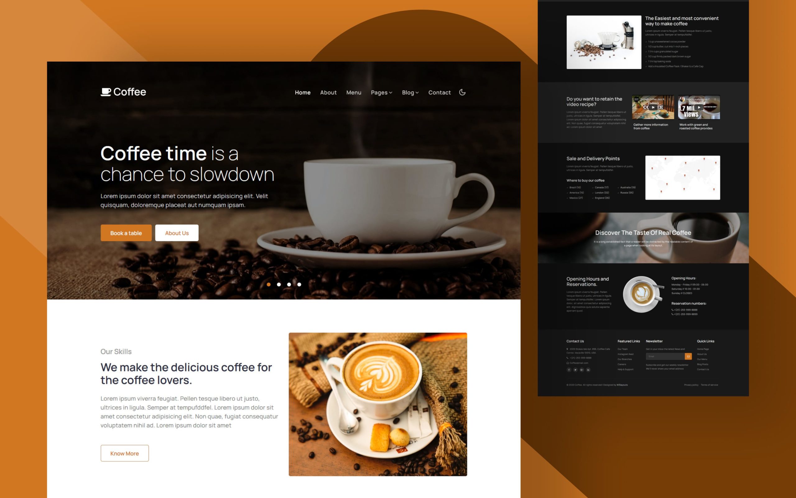 Coffee website on sale