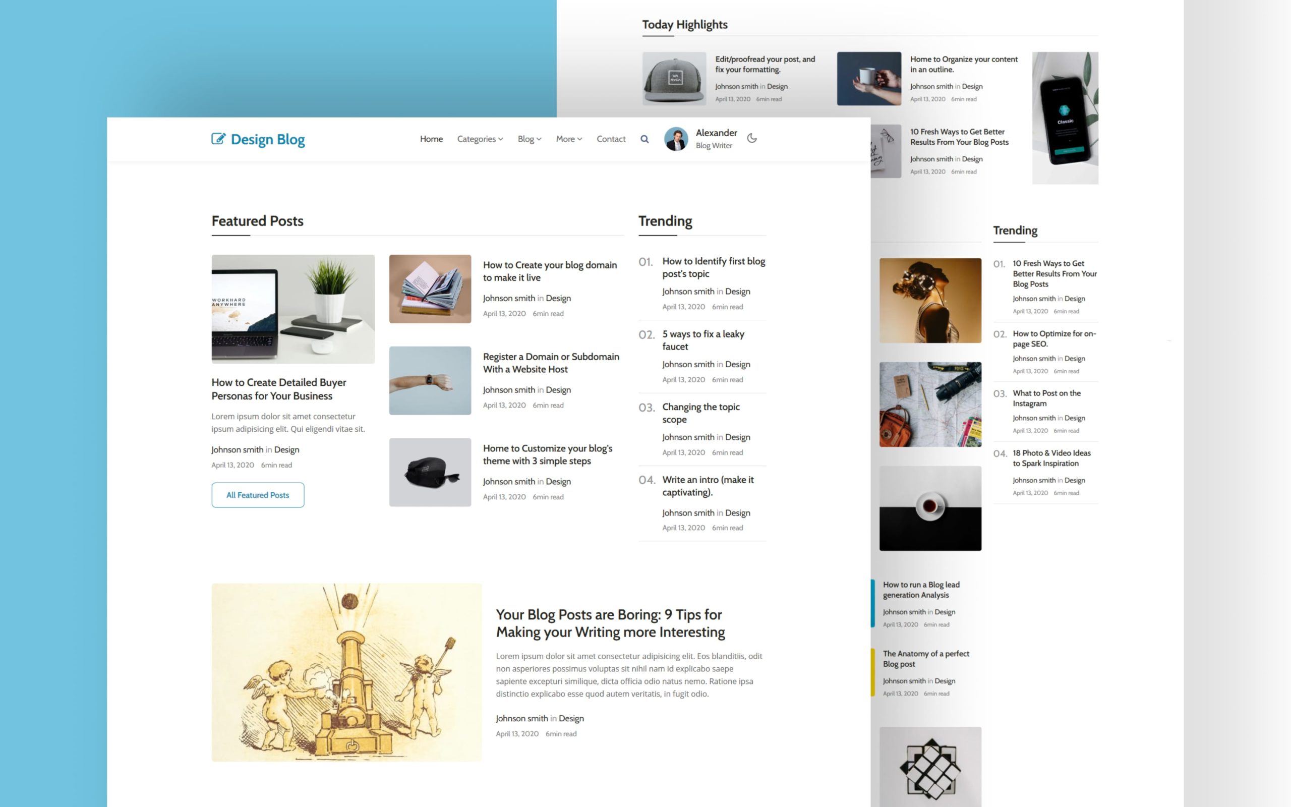 Design Blog Website Template » W3Layouts