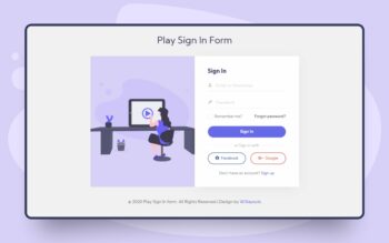 play signin form