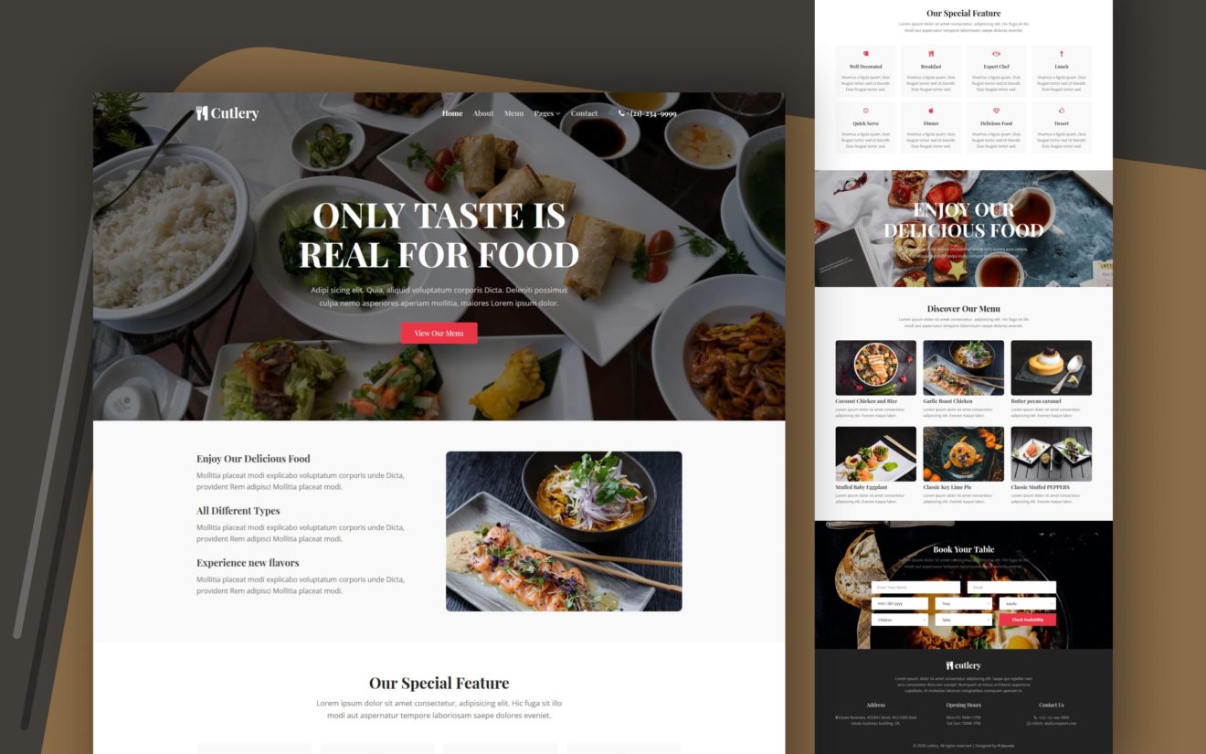 Cutlery Website Template