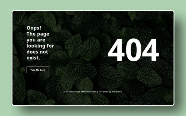 err page 404 error