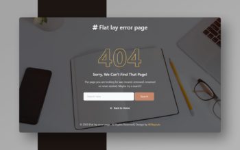 Flat lay error page