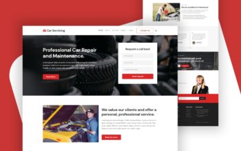 car servicing website template