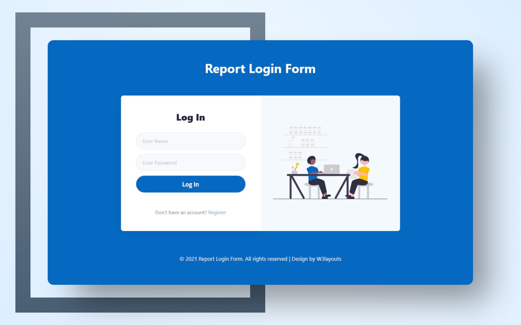 Report Login Form » W3Layouts