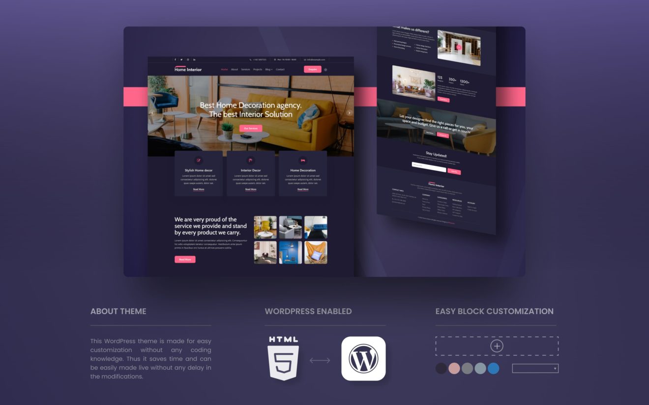 Interior and Furniture website templates and themes