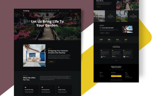 Outlying Website Template