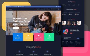 studious website template