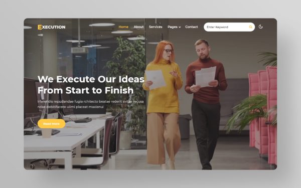 Execution Educational Website Template