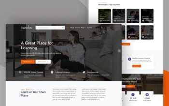 digital edu a online education course website template