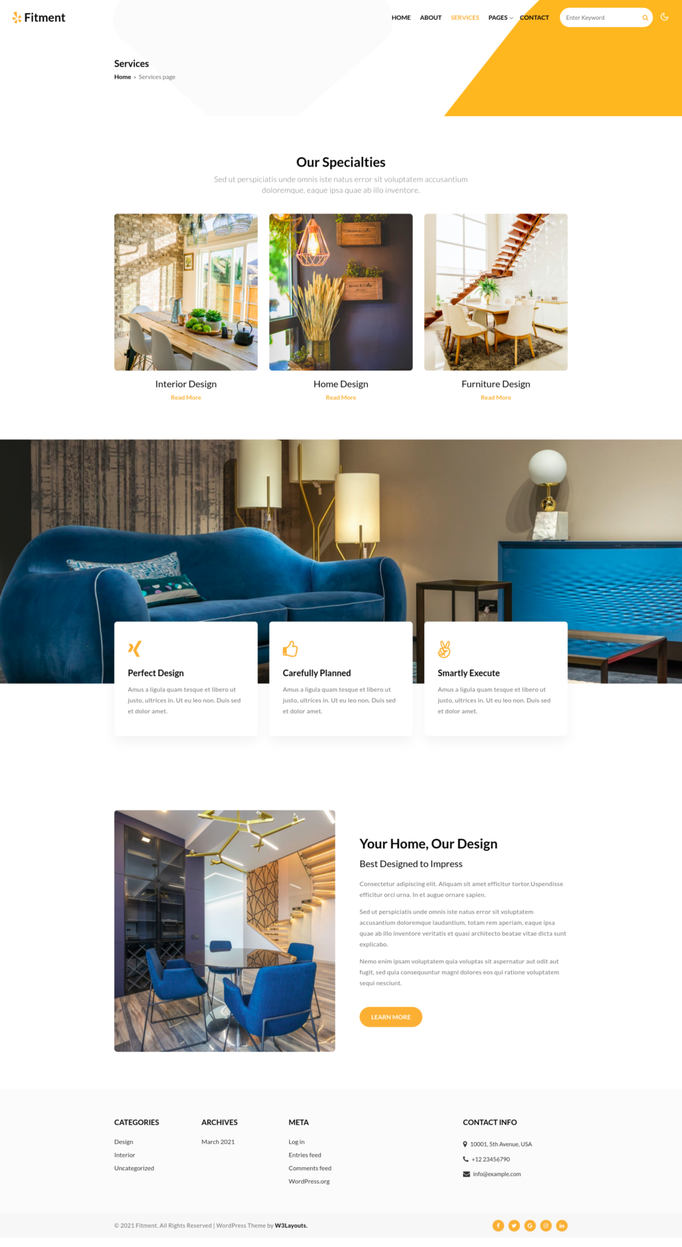 Fitment Interior design WordPress Theme – W3Layouts